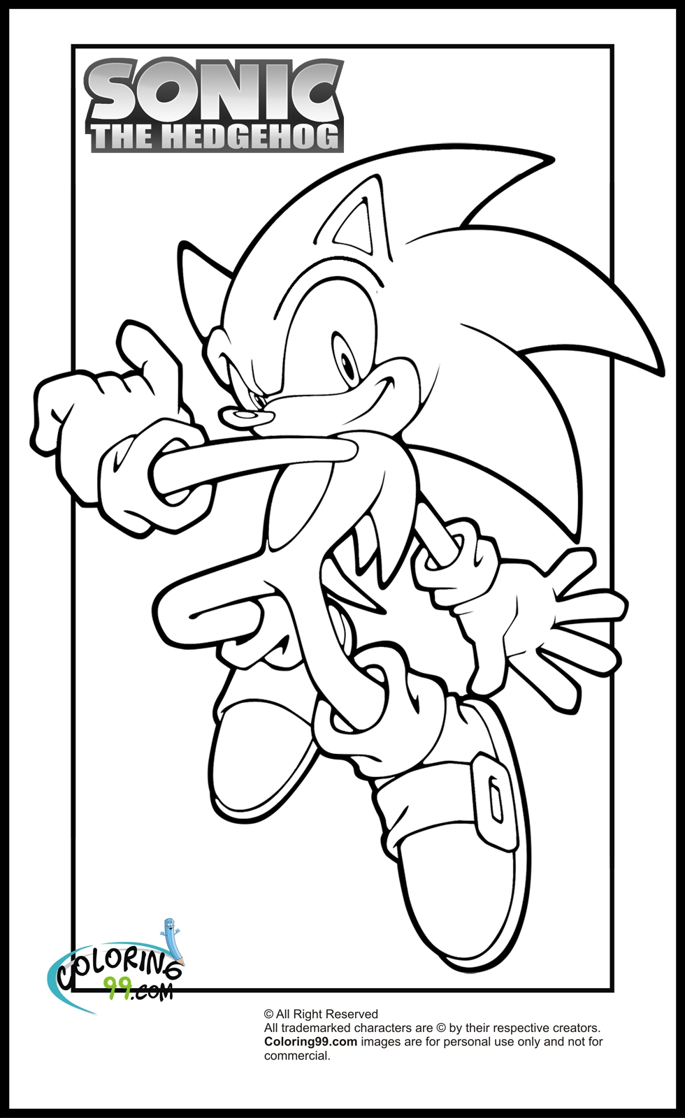 printable coloring pages Sonic printable coloring pages Sonic