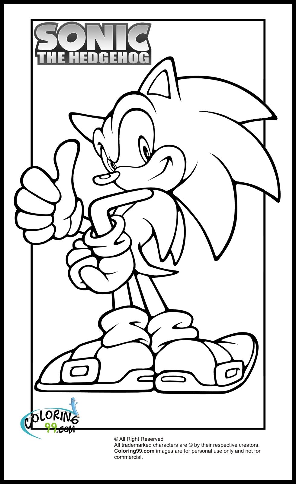 Printable Sonic Coloring Sheets Printable Sonic Coloring Sheets