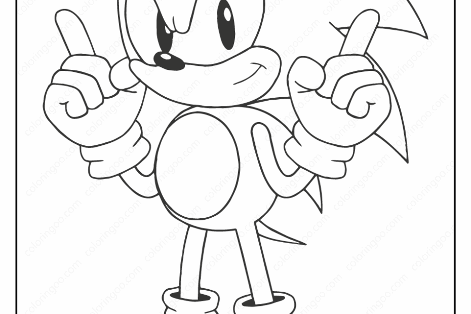 Printable Sonic Pdf Coloring Page
