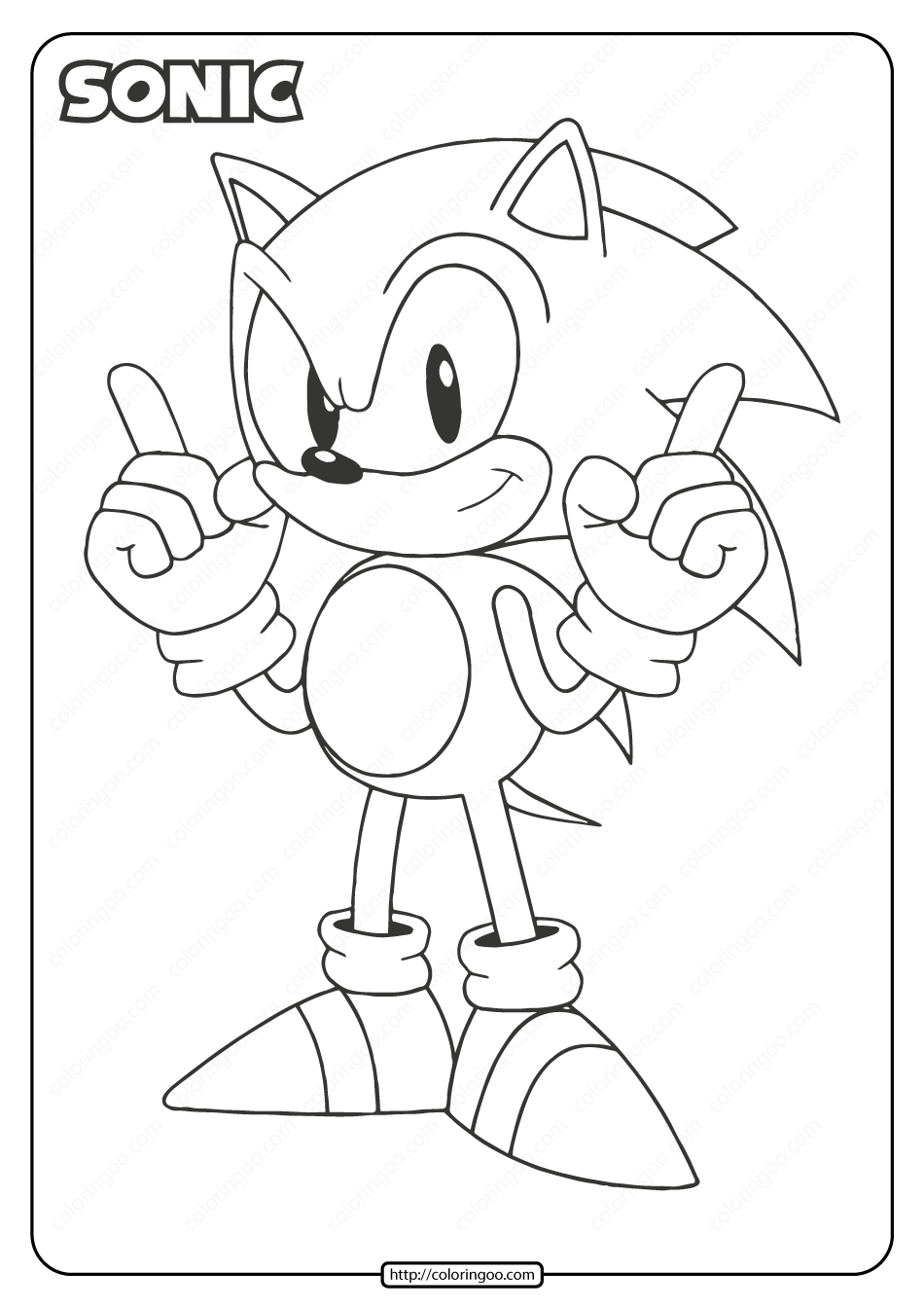 Printable Sonic Pdf Coloring Page Printable Sonic Pdf Coloring Page