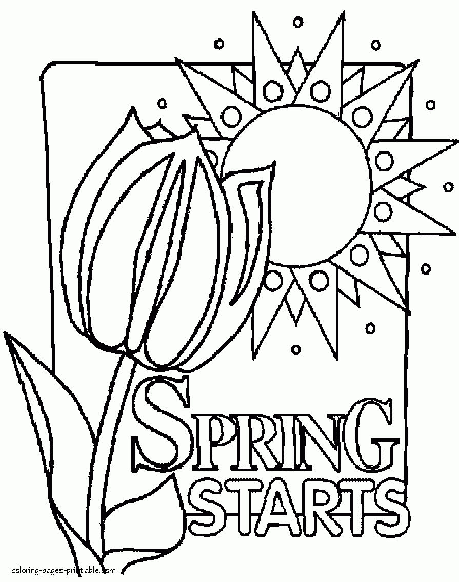 Printable Spring Coloring Pages COLORING PAGES PRINTABLE COM Printable Spring Coloring Pages COLORING PAGES PRINTABLE COM