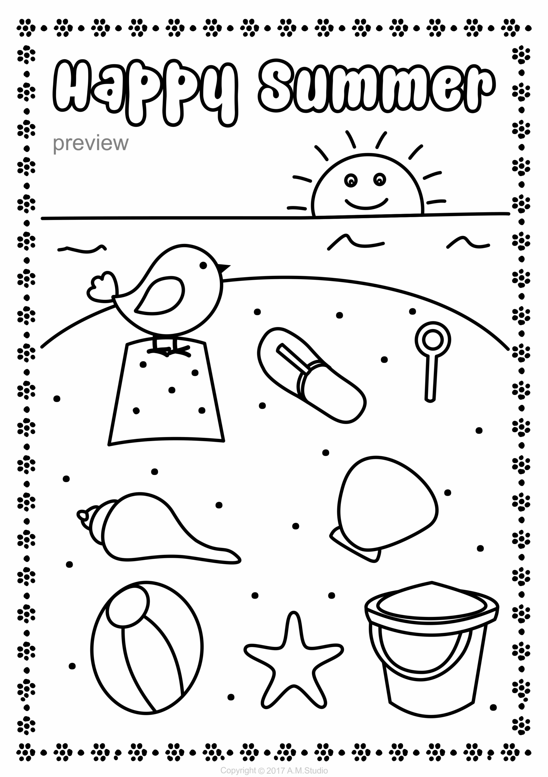 Printable Summer Coloring Pages For Kids Printable Summer Coloring Pages For Kids