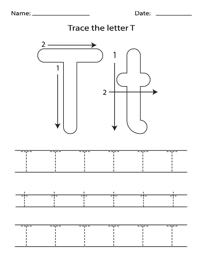 Printable Trace The Letter T Free Download And Print For You Printable Trace The Letter T Free Download And Print For You