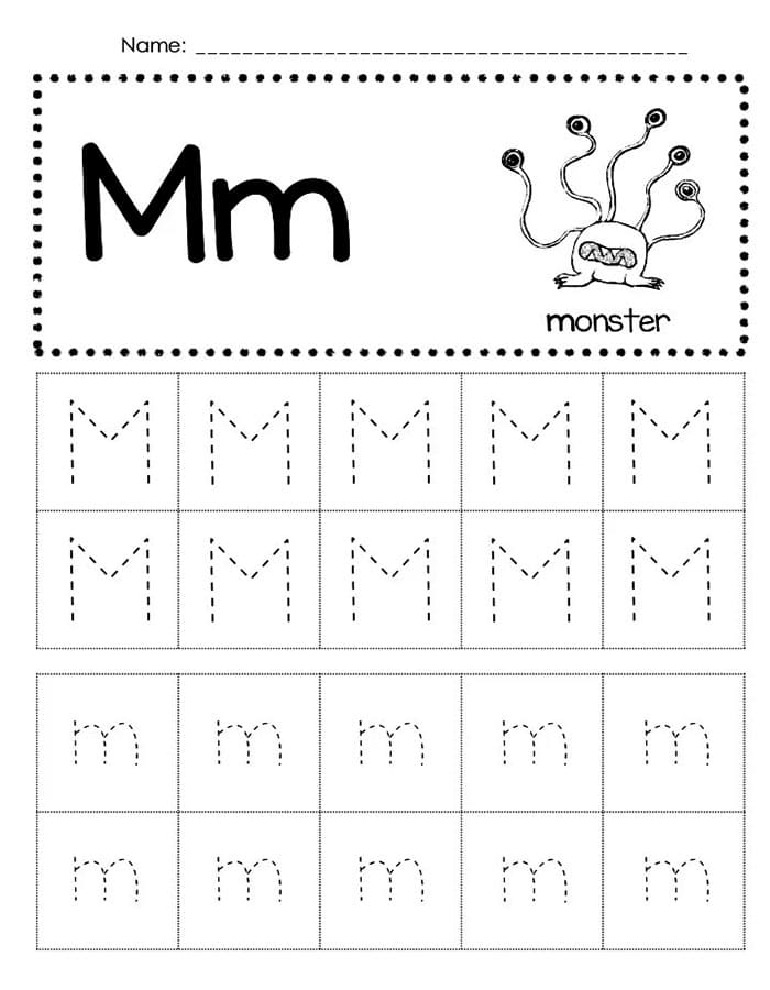 letter m tracing free printable letter m tracing free printable