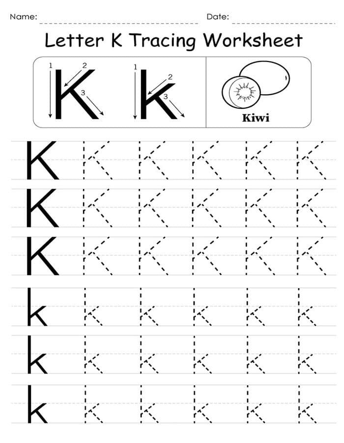 Printable Tracing Letter K Worksheets Free Download And Print For You Printable Tracing Letter K Worksheets Free Download And Print For You