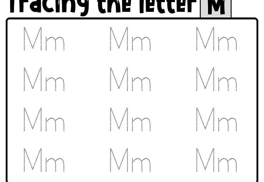 Printable Tracing Letter M Free Download And Print For You