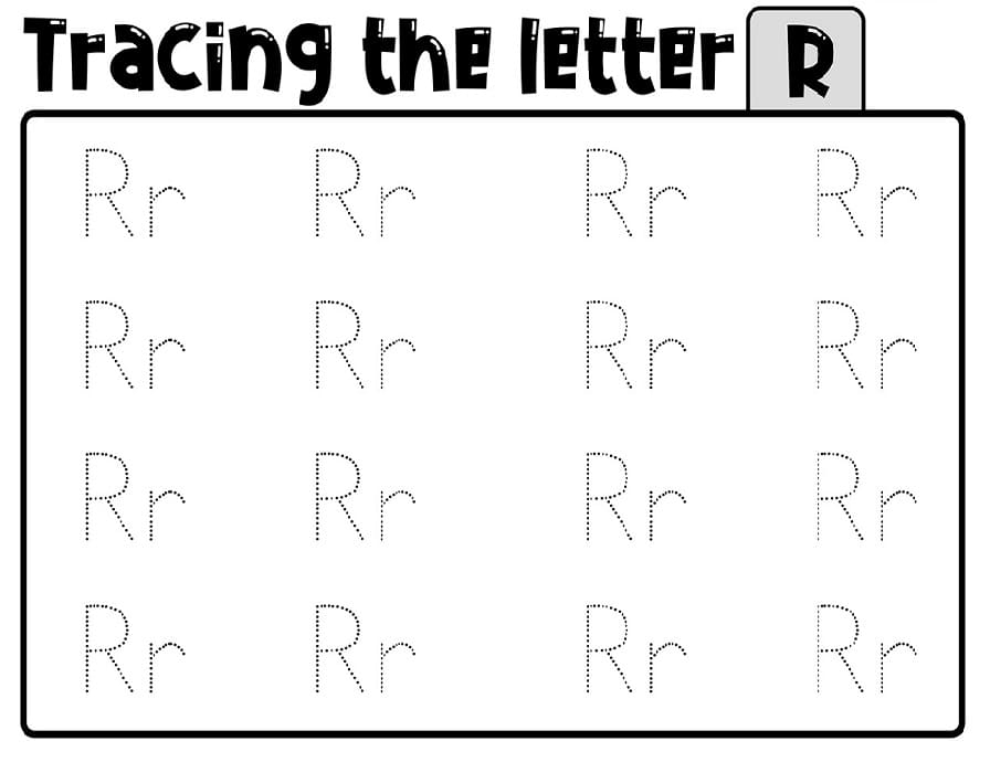 Printable Tracing Letter R Worksheet Free Download And Print For You Printable Tracing Letter R Worksheet Free Download And Print For You