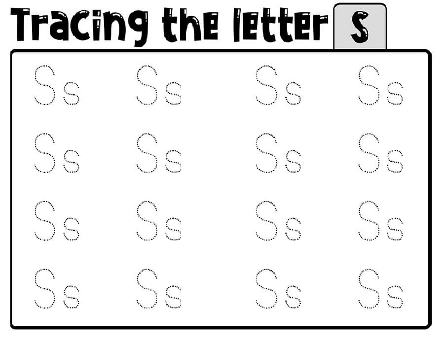 Printable Tracing Letter S Worksheet Free Download And Print For You Printable Tracing Letter S Worksheet Free Download And Print For You