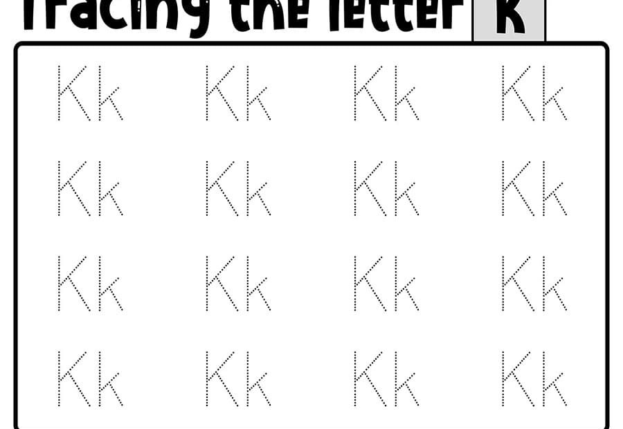 Printable Tracing The Letter K Free Download And Print For You