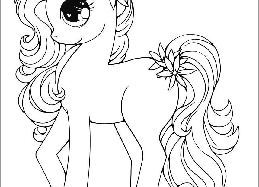 Printable Unicorn Coloring Page ColoringBay