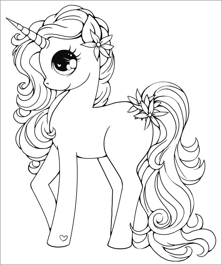 Printable Unicorn Coloring Page ColoringBay Printable Unicorn Coloring Page ColoringBay