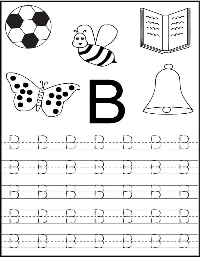 letter b tracing sheet letter b tracing sheet