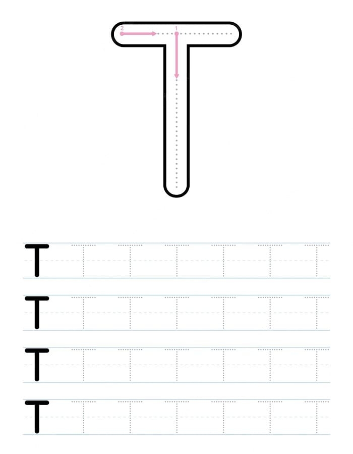 Printable Uppercase Letter T Tracing Free Download And Print For You Printable Uppercase Letter T Tracing Free Download And Print For You