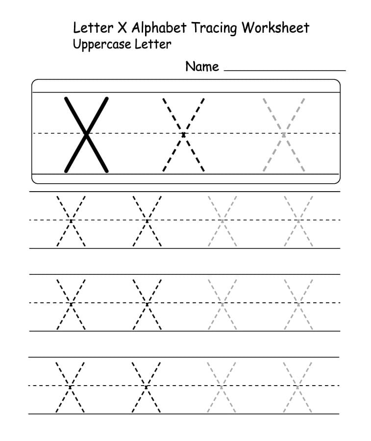 Printable Uppercase Letter X Tracing Free Download And Print For You Printable Uppercase Letter X Tracing Free Download And Print For You