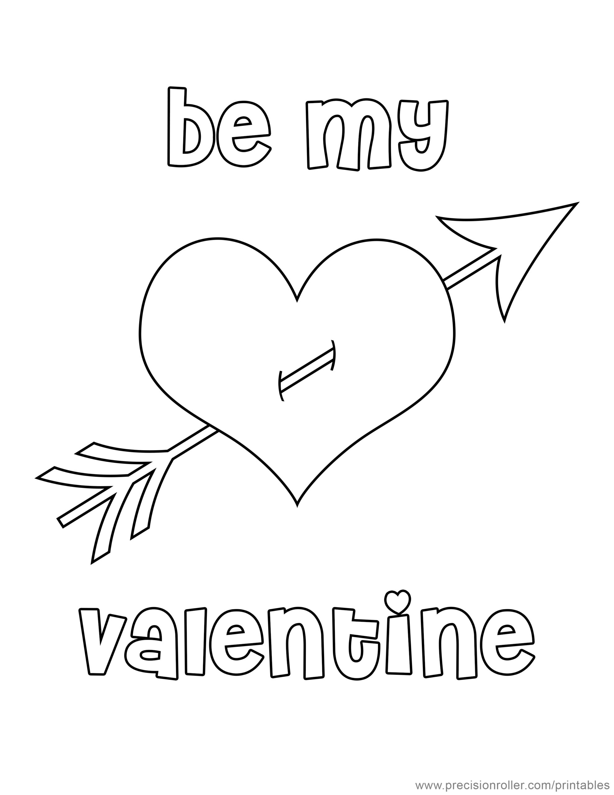 Printable Valentine Coloring Page Printable Valentine Coloring Page
