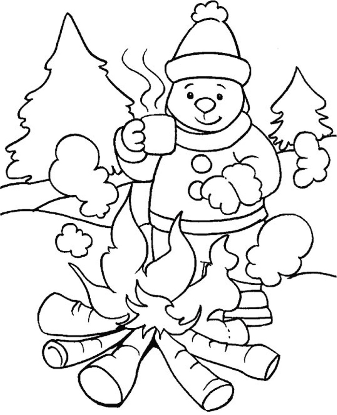 Printable Winter Coloring Sheets Printable Winter Coloring Sheets