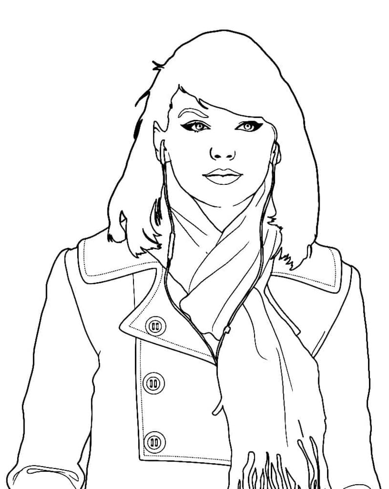 Taylor Swift printable coloring page Taylor Swift printable coloring page