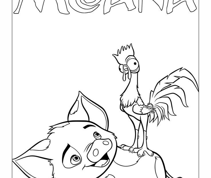 Pua And Chicken Moana Coloring Page Moana Coloring Pages coloring