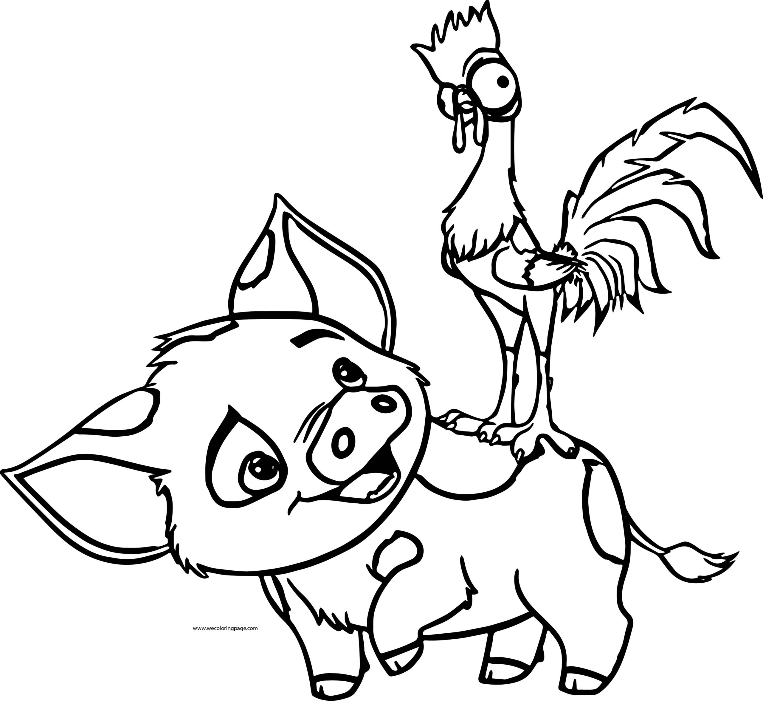 Pua Heihei Look Coloring Page Wecoloringpage Pua Heihei Look Coloring Page Wecoloringpage