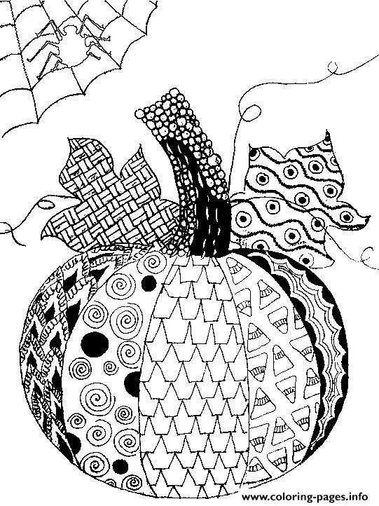 Pumpkin Adult Halloween Coloring Page Printable Pumpkin Adult Halloween Coloring Page Printable