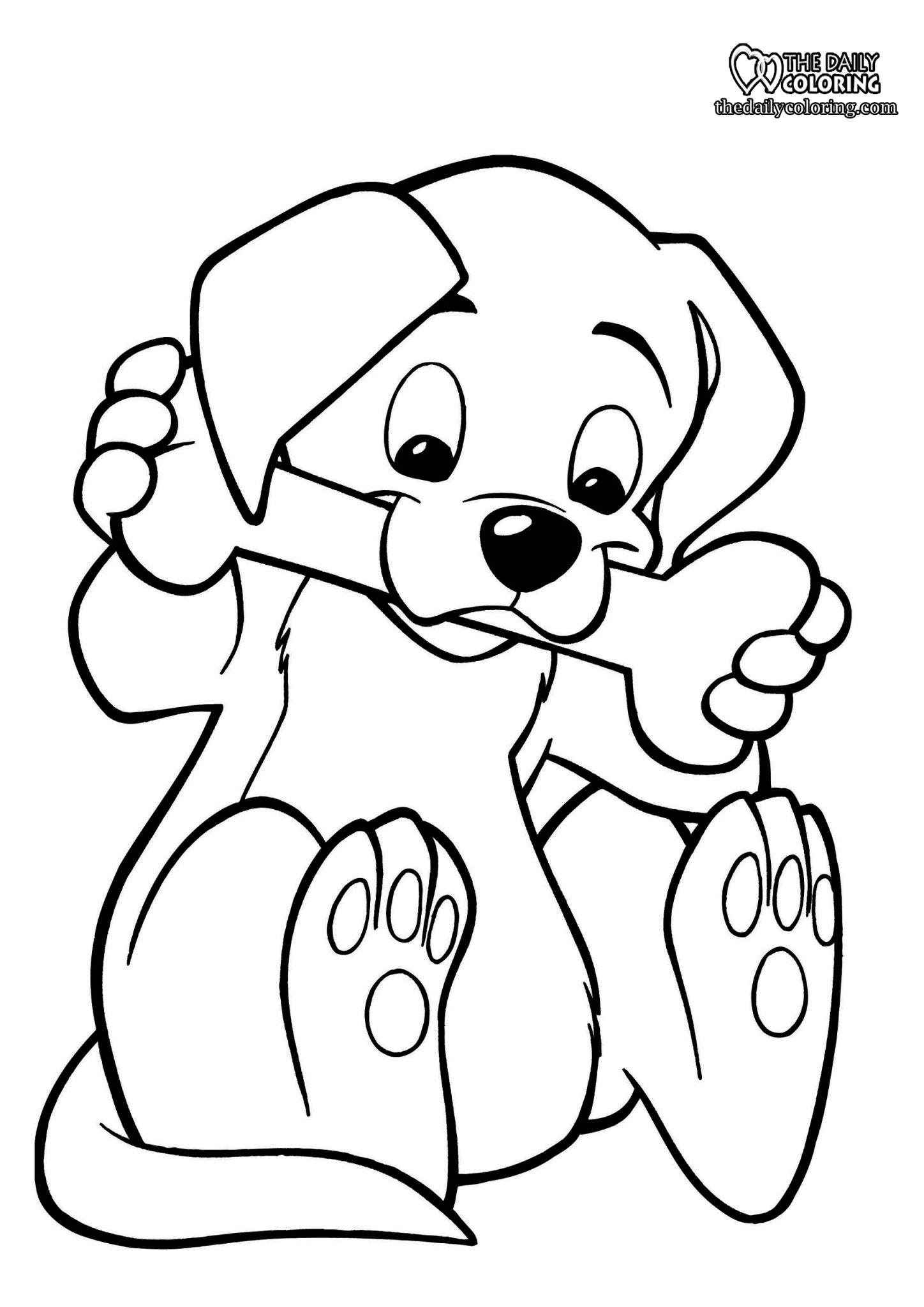 Puppy Coloring Pages The Daily Coloring