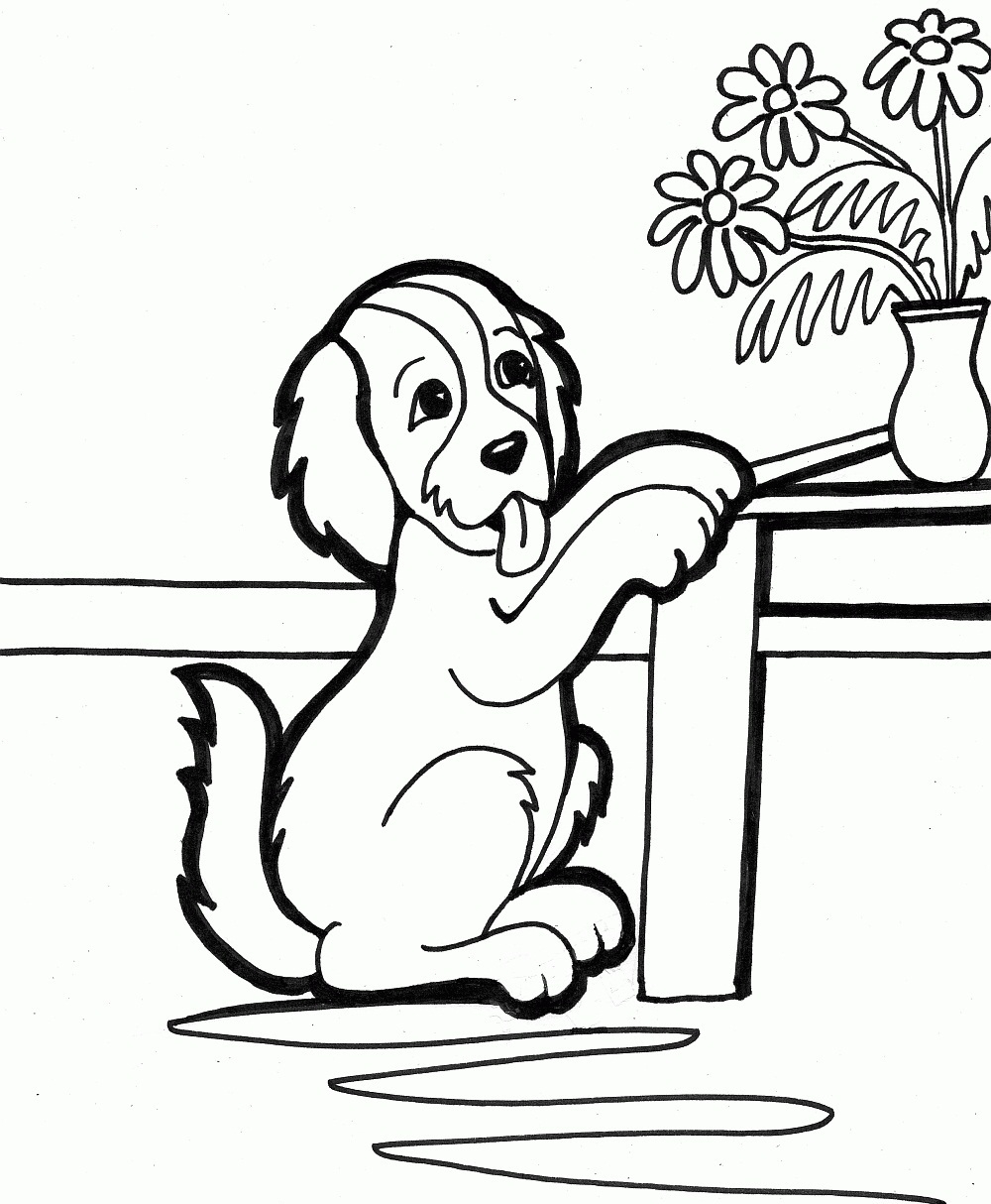 printable puppy coloring sheets