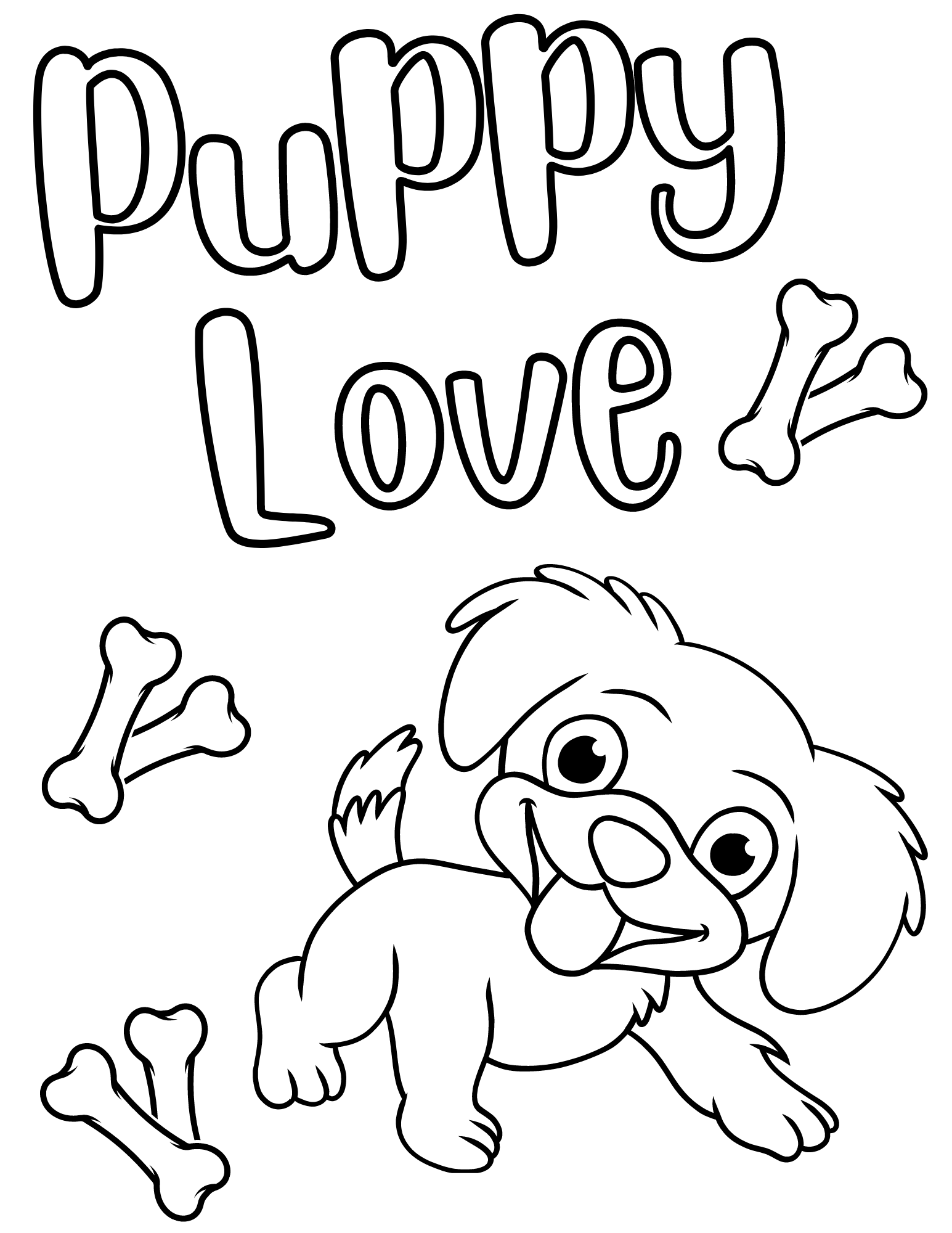 Puppy Dog Coloring Pages SimplyColoringPages