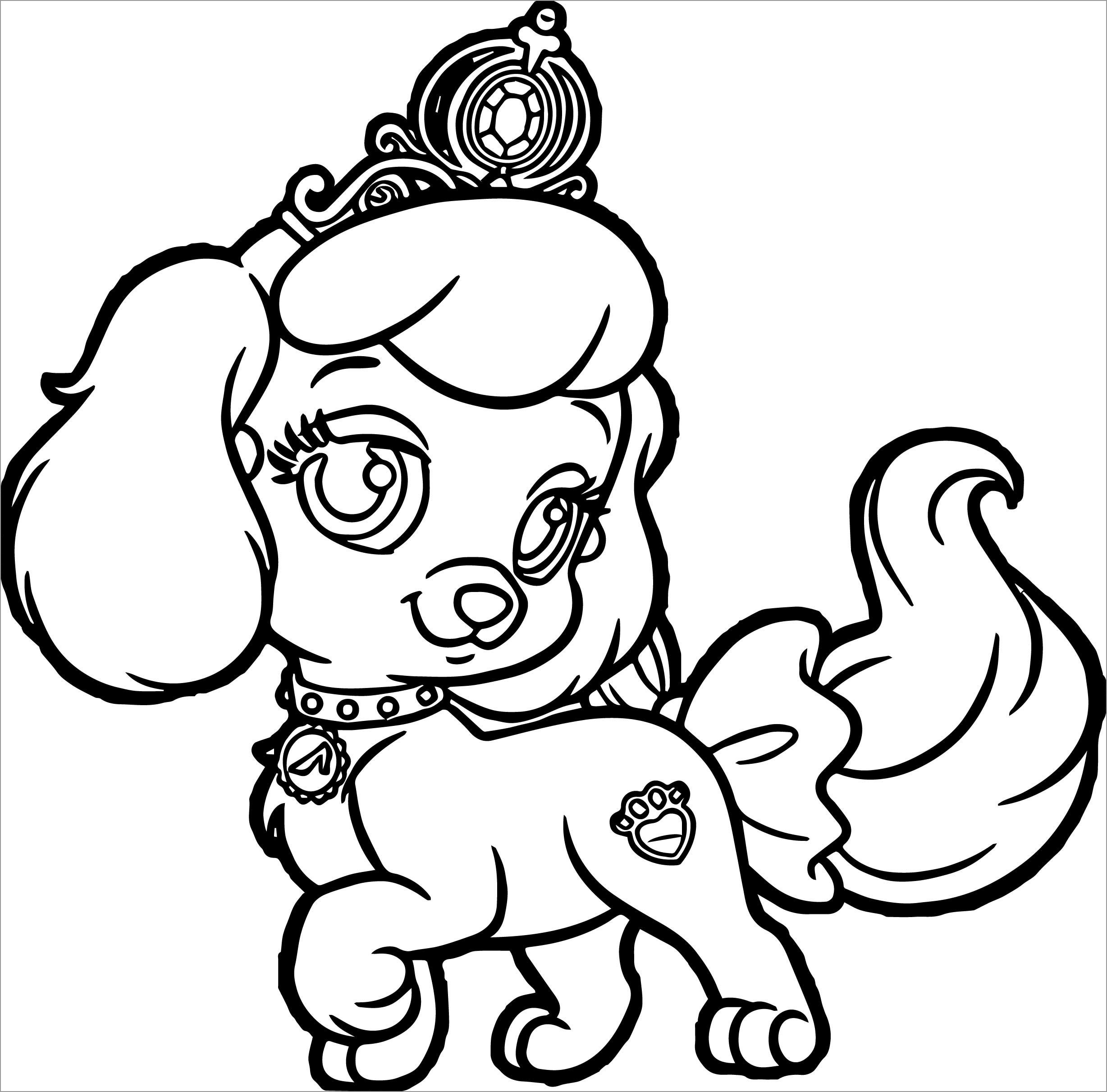 Puppy Princes Coloring Pages For Girls ColoringBay Puppy Princes Coloring Pages For Girls ColoringBay