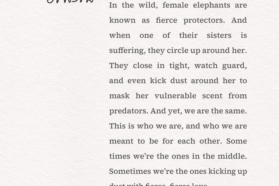 quot Friendship Sisterhood quot Elephant Art Print Female Friendship Quotes