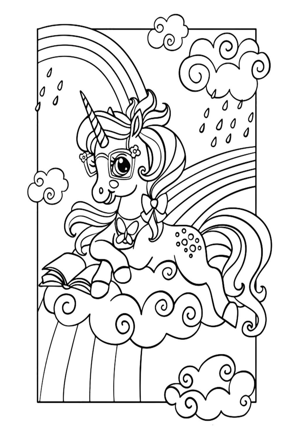 Rainbow Color Page Printable Free Printable Coloring Pages