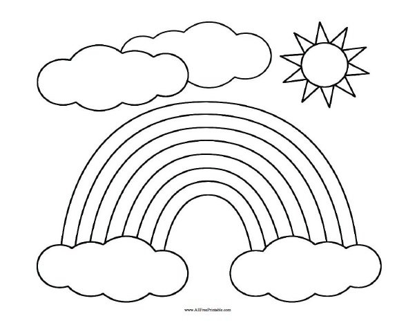 Rainbow Coloring Page Free Printable Rainbow Coloring Page Free Printable