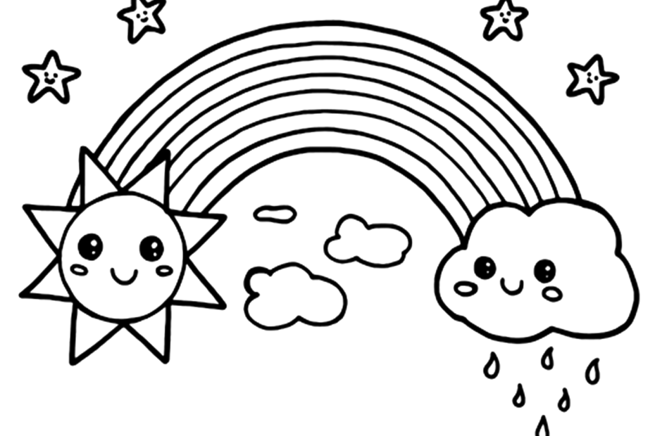 Rainbow Coloring Sheet Printable Rainbow Coloring Pages Coloring