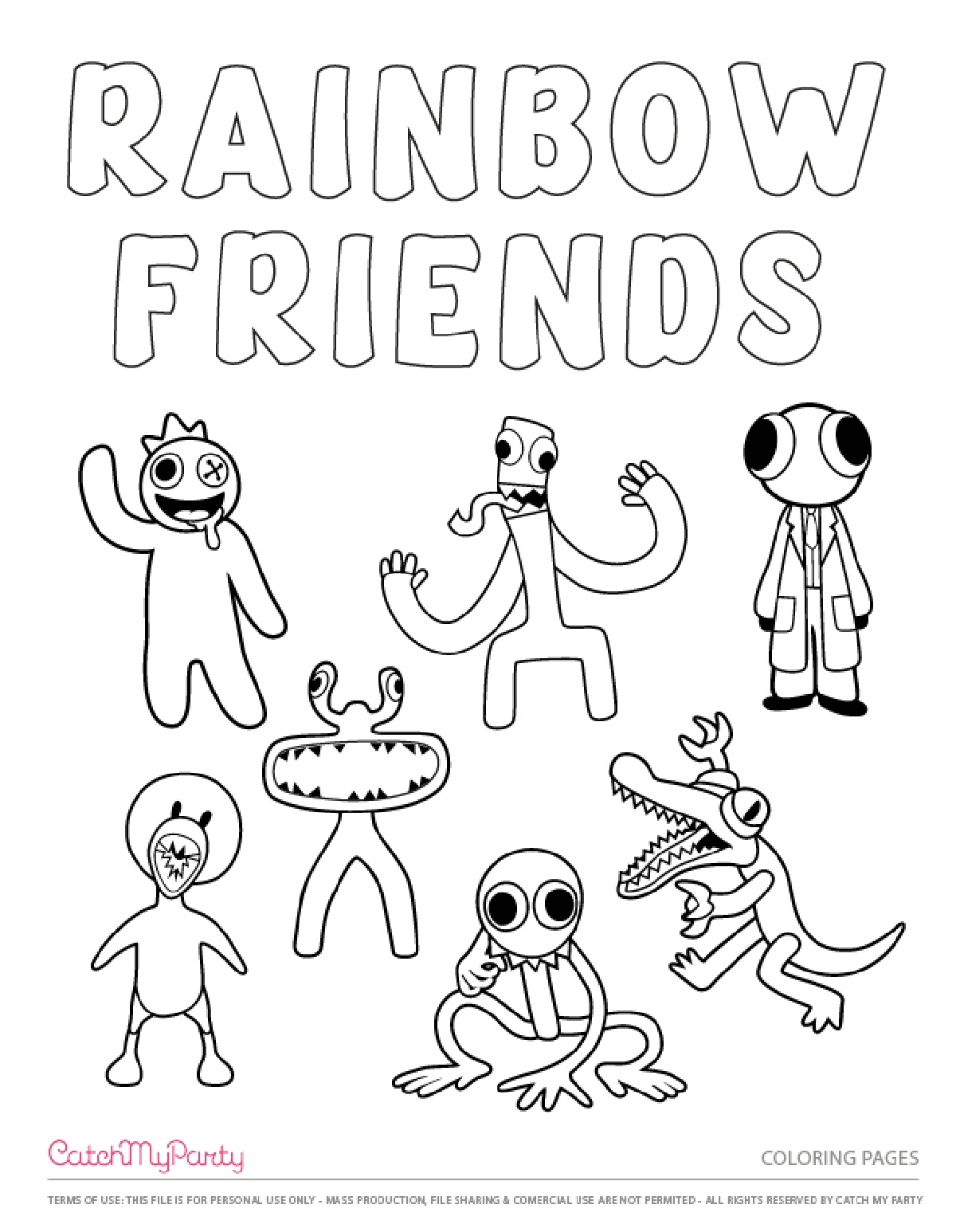 Rainbow Friends Coloring Sheet Printable Martin Printable Calendars Rainbow Friends Coloring Sheet Printable Martin Printable Calendars