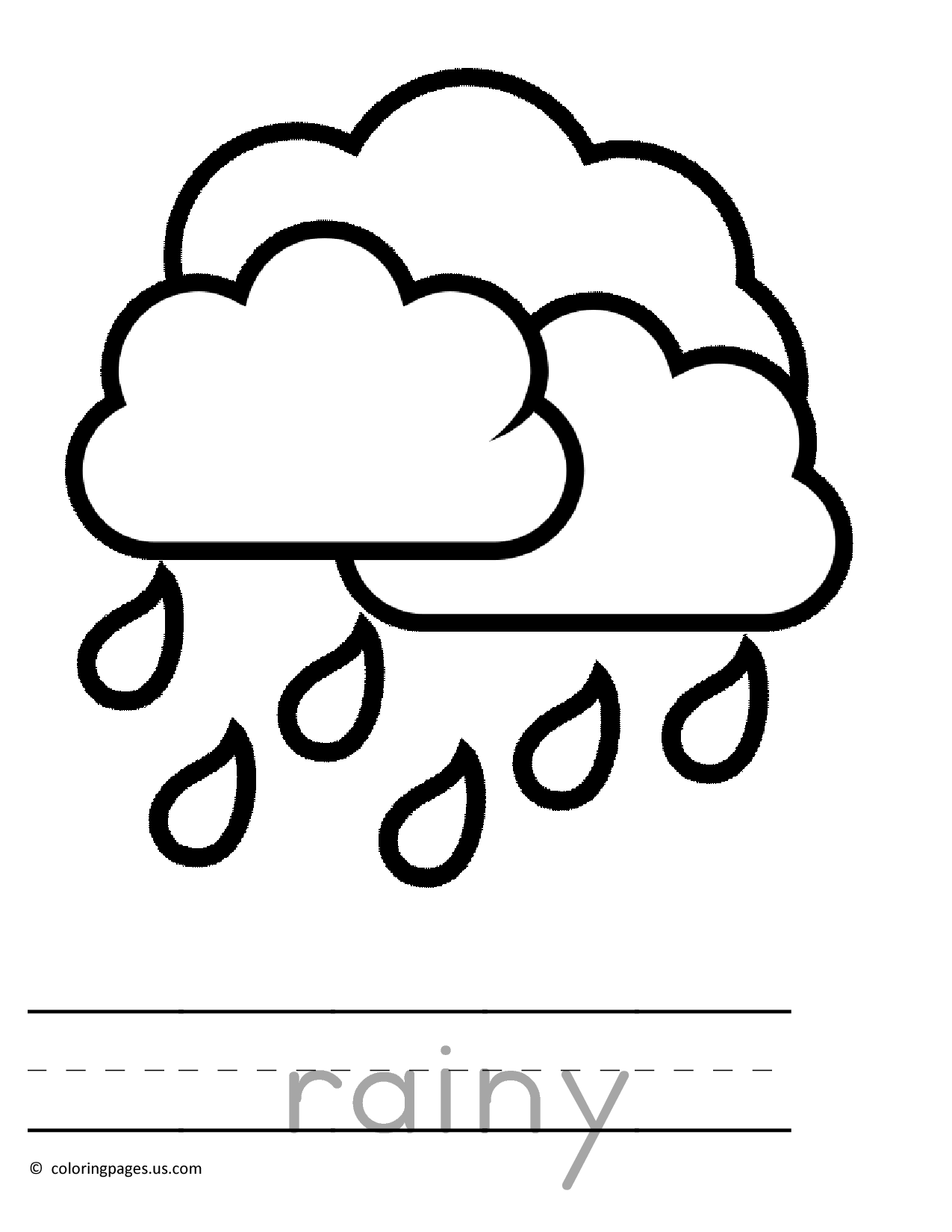 Coloring Pages of Rainy Coloring Pages of Rainy
