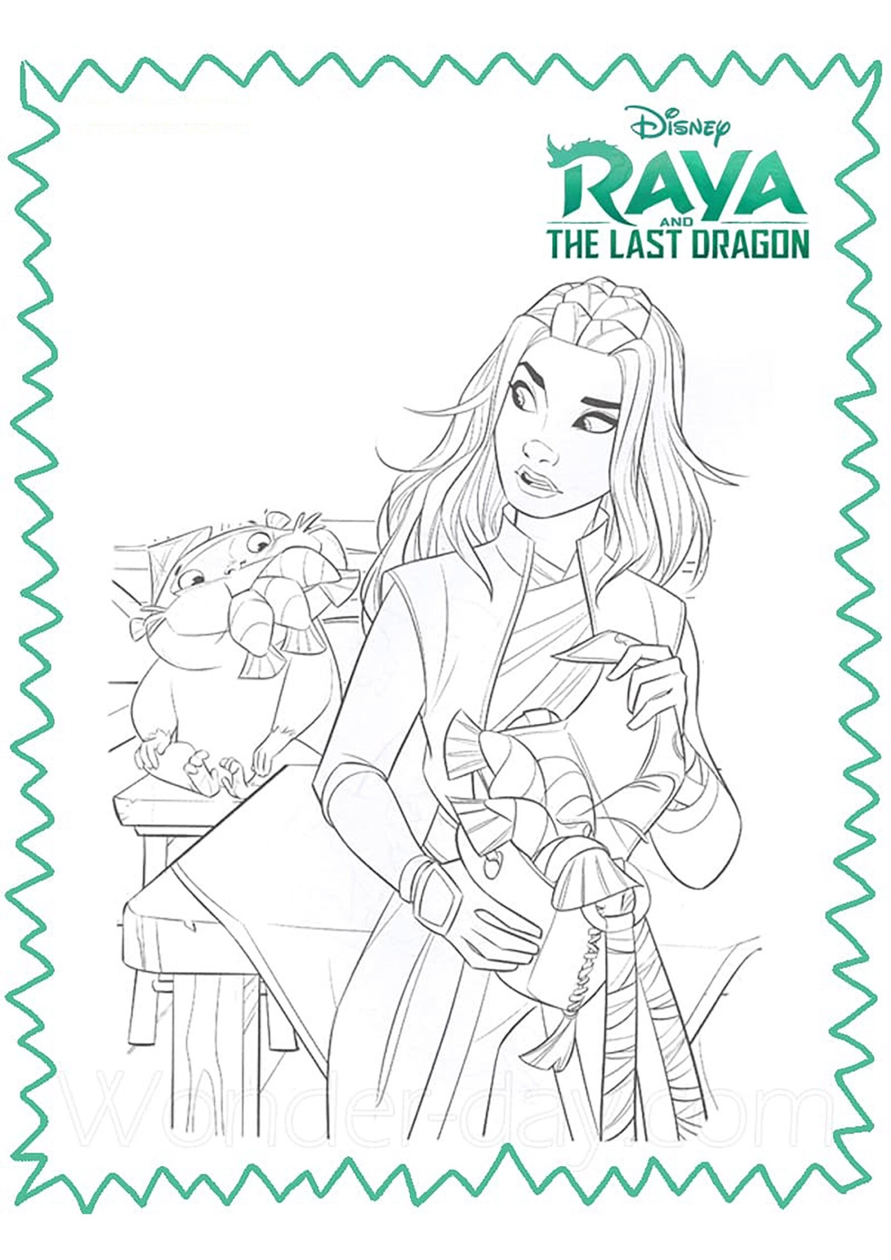 Raya Wonders Raya And The Last Dragon Coloring Pages For Kids Raya Wonders Raya And The Last Dragon Coloring Pages For Kids