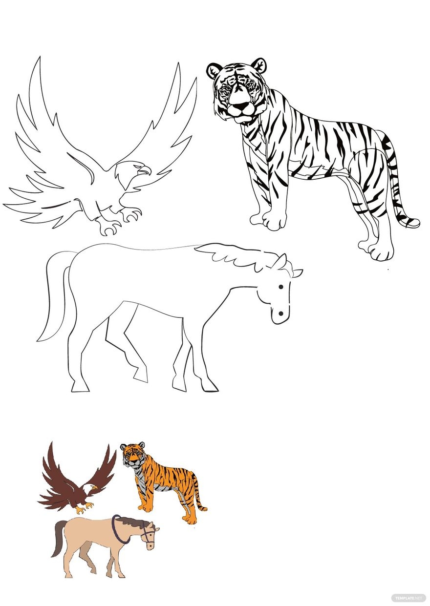 Realistic Animal Coloring Pages In PDF Download Template Realistic Animal Coloring Pages In PDF Download Template