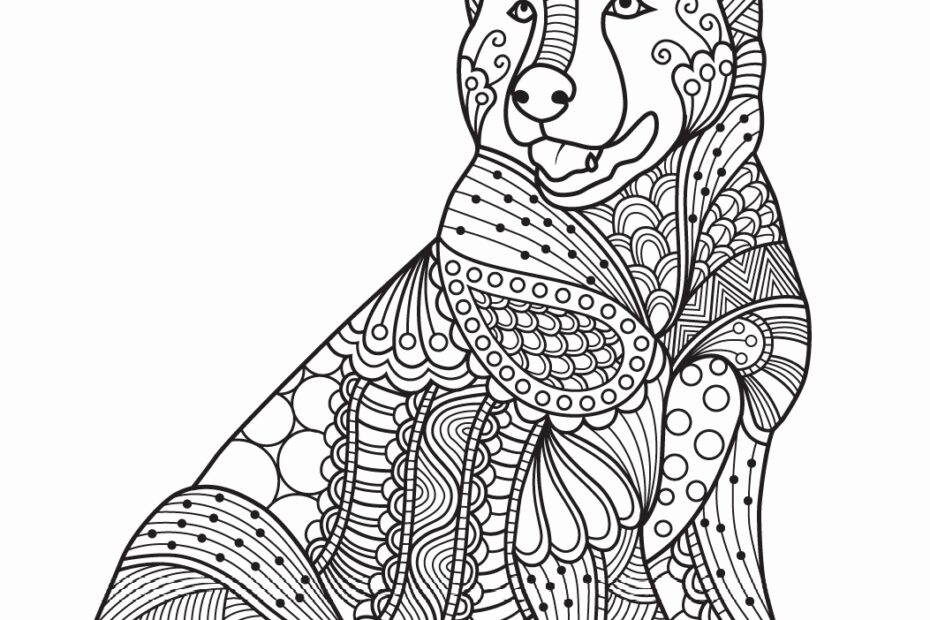 Realistic Dog Coloring Pages At GetDrawings Free Download
