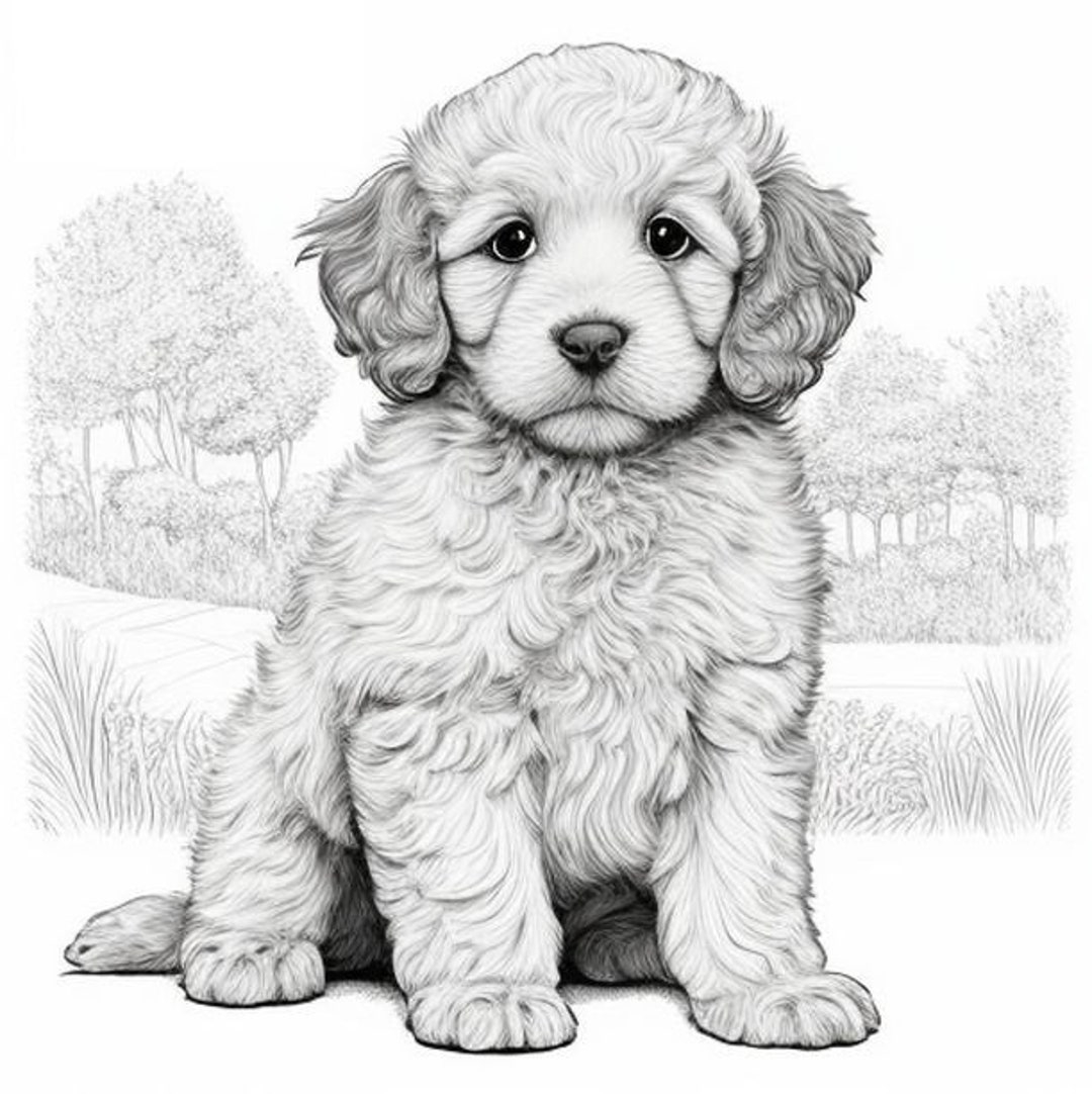 Realistic Dog Coloring Pages Realistic Dog Coloring Pages