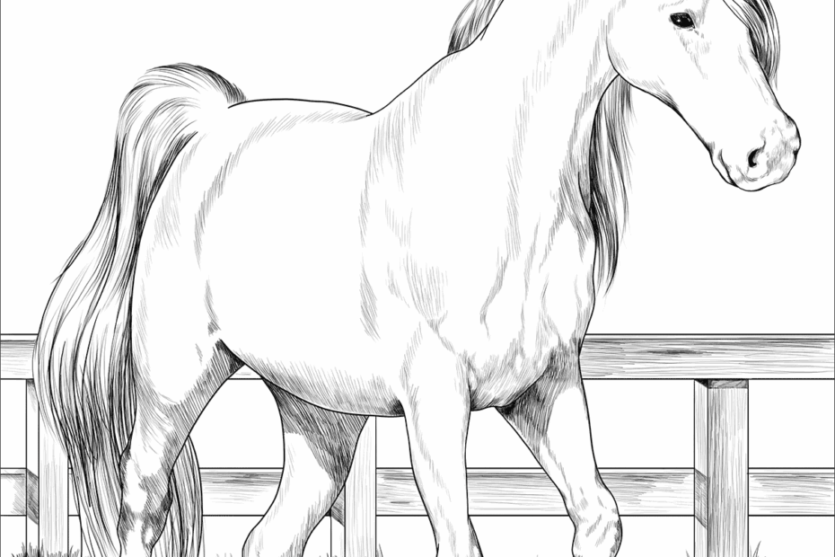 Realistic Horses Coloring Pages Coloring Home