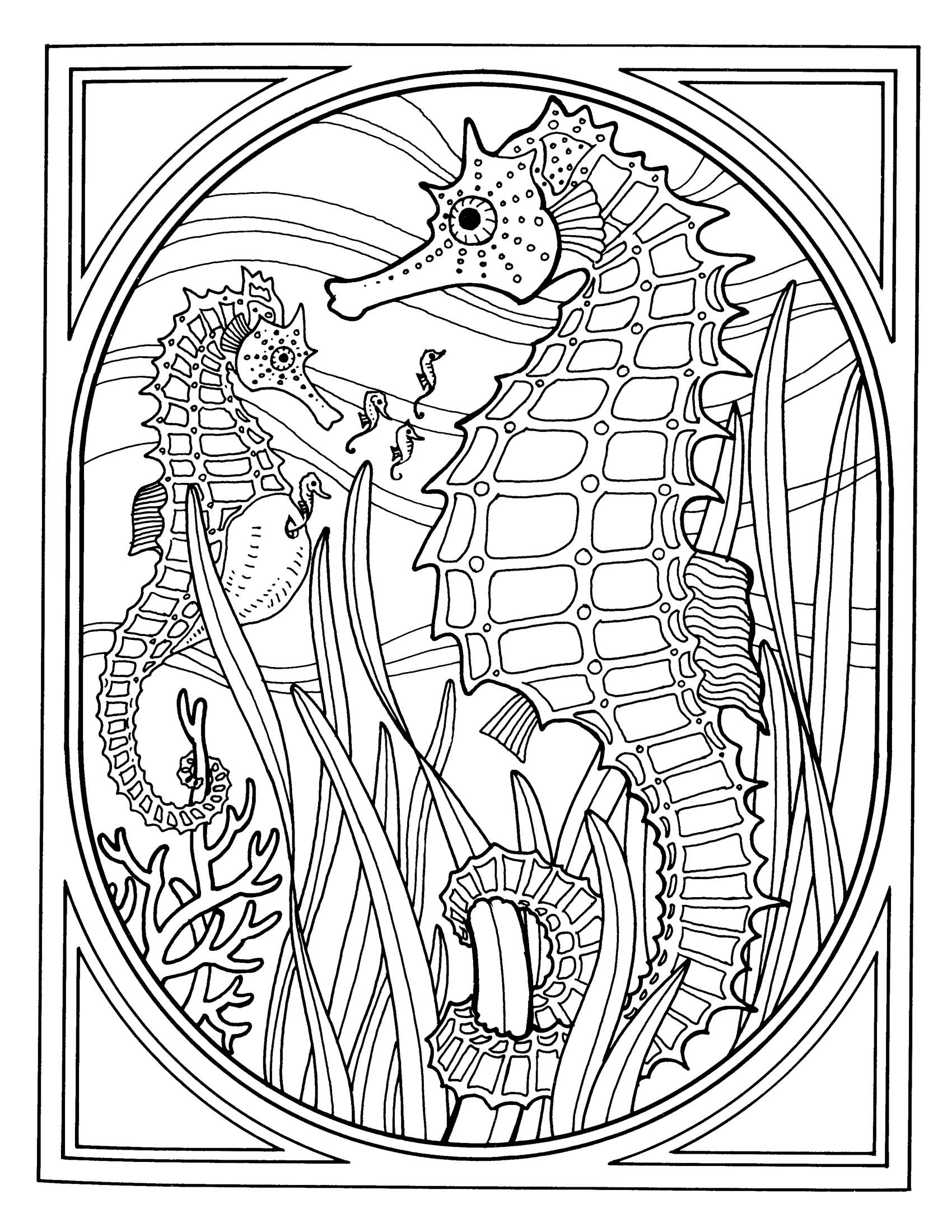 Realistic Ocean Animals Coloring Pages Realistic Ocean Animals Coloring Pages