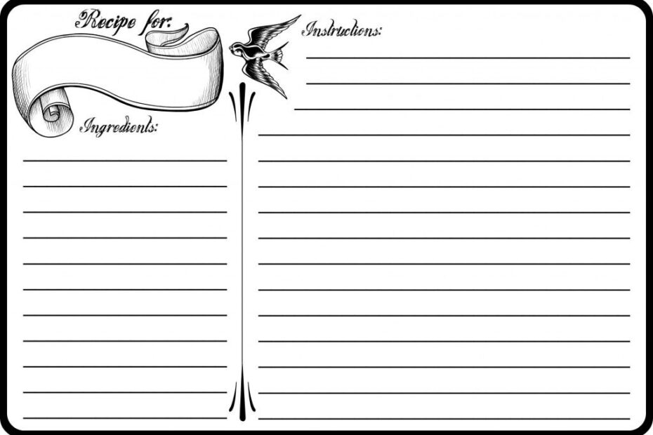 Recipe Card Recipe Template Excel Template vercel app
