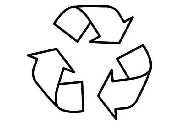Recycling Symbol Coloring Page Recycling Symbol Coloring Page