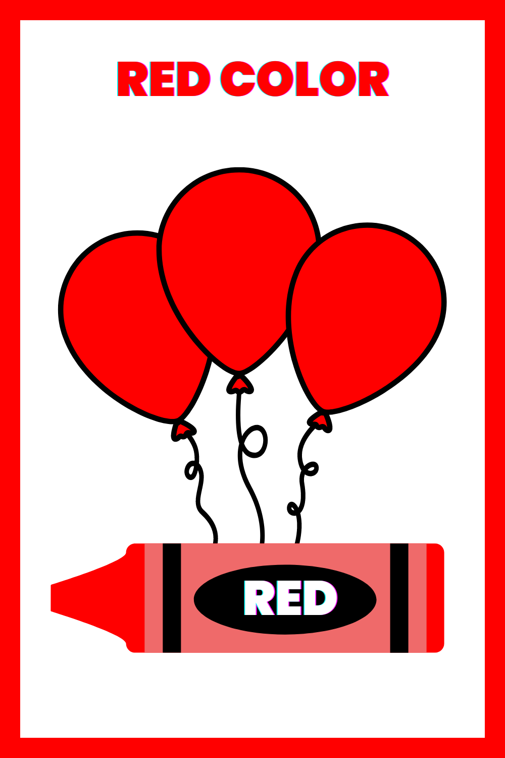 Red Color Flashcards Enseigner L 39 anglais Enseignement Tricot Doudou