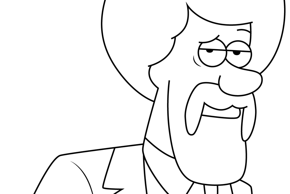 Rich Gravity Falls Coloring Page For Kids Free Gravity Falls