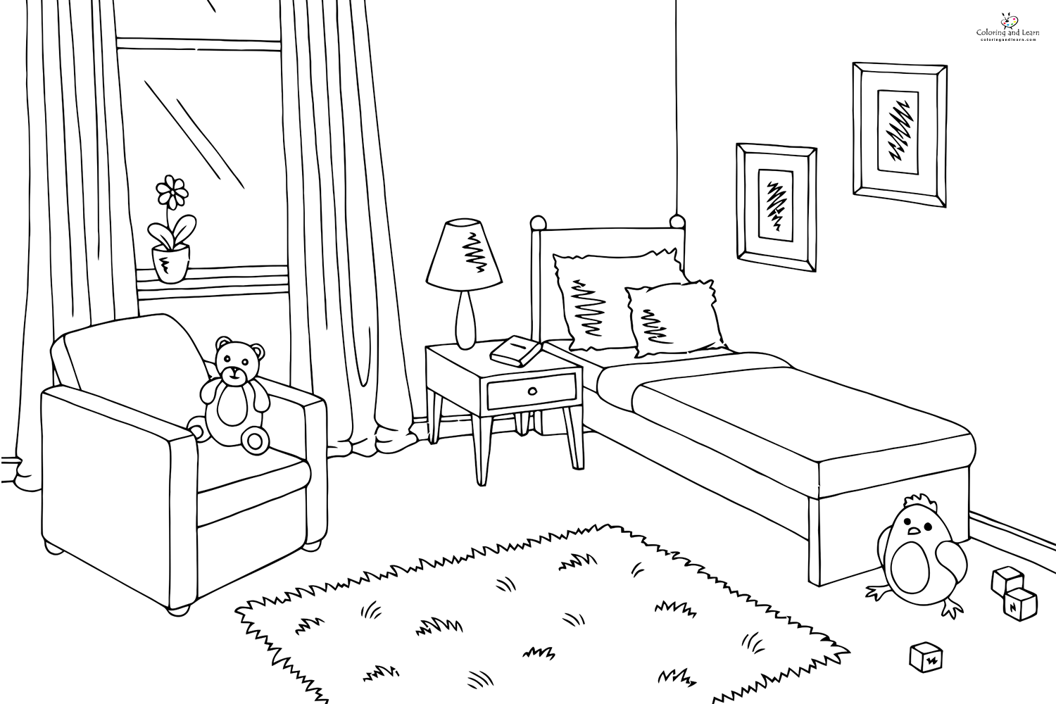 Birthday Room Coloring Pages Birthday Room Coloring Pages