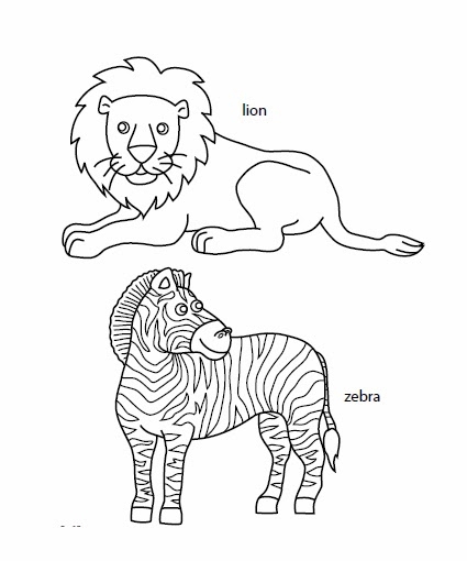 Safari Or African Savanna Animals To Color Printables For Children