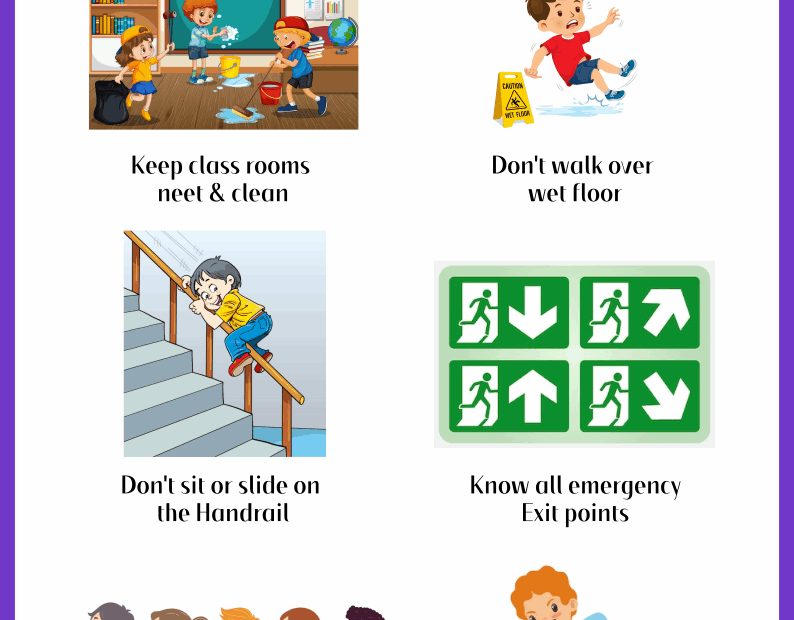 Safety Rules At School School Safety Safety Rules At School Safety