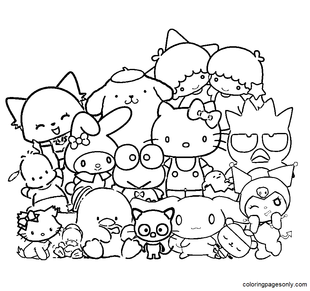 Sanrio Characters Coloring Sheets Free Printable Templates Sanrio Characters Coloring Sheets Free Printable Templates