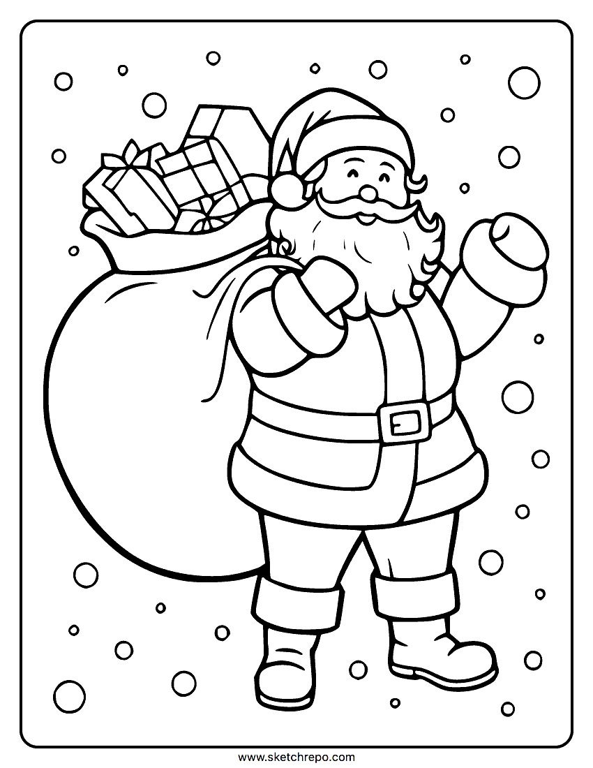 Santa Claus Coloring Sheet Sketch Repo