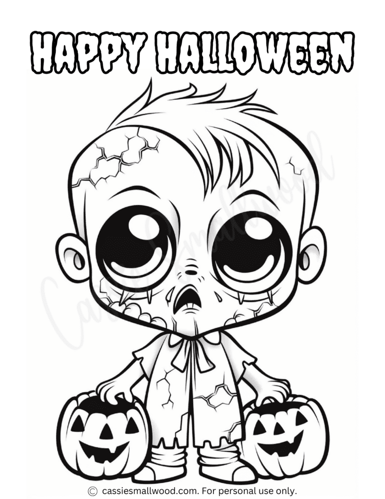 Scary Halloween Coloring Page 1 Cassie Smallwood Scary Halloween Coloring Page 1 Cassie Smallwood